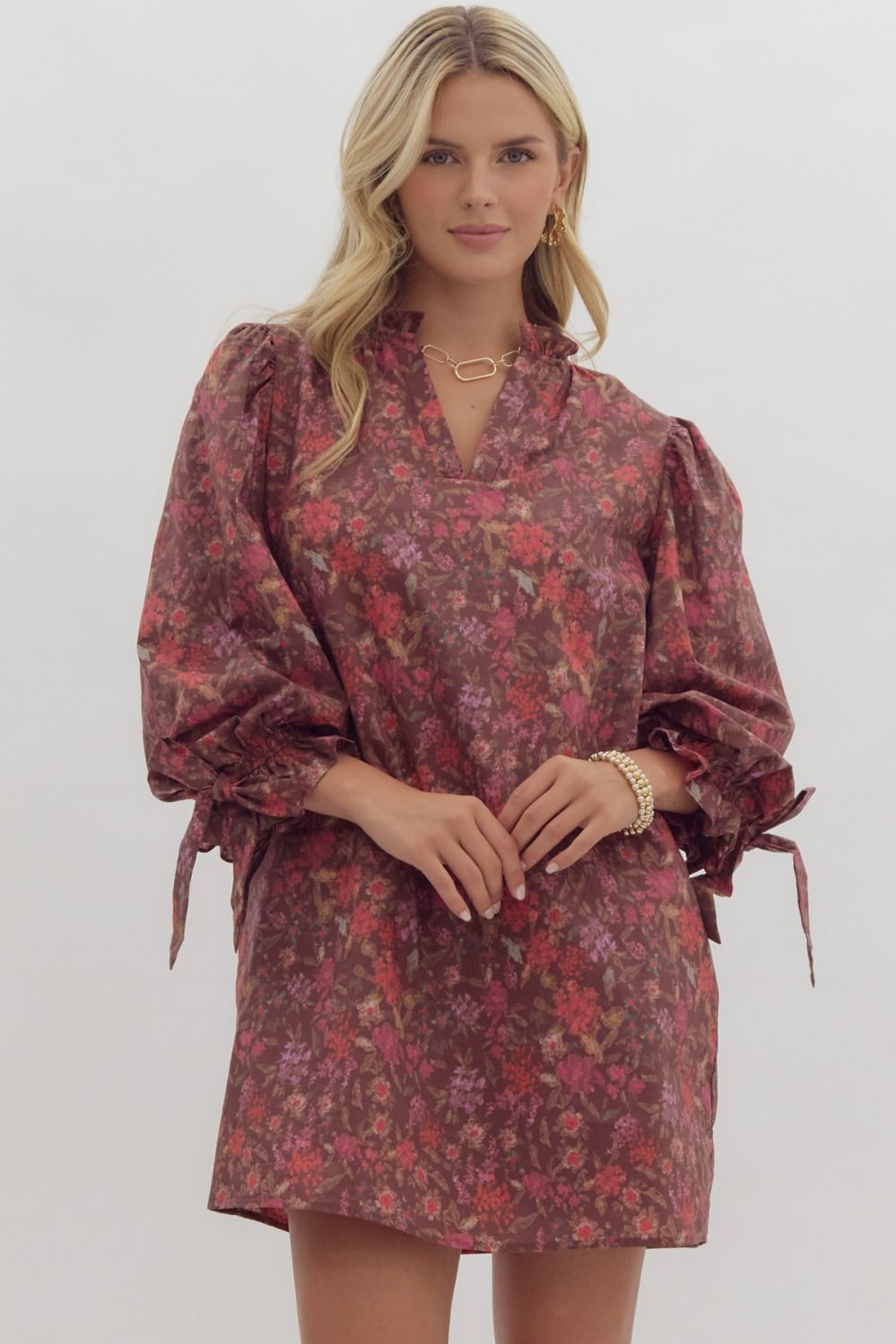 Pammie Floral Print Pullover Dress