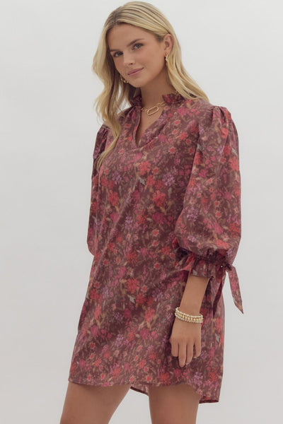 Pammie Floral Print Pullover Dress