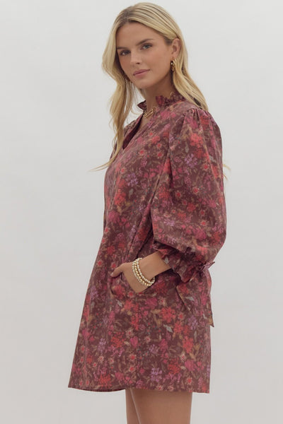 Pammie Floral Print Pullover Dress