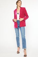 Vivienne- Pink Velvet Blazer