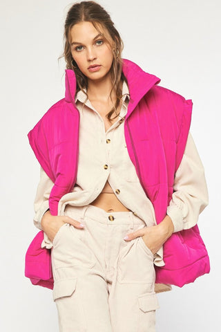 Tilly Quilted Collared Oversized Vest