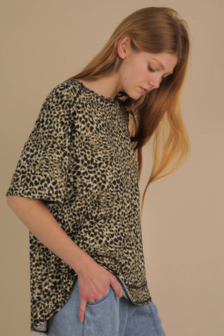 Olivia Oversized Leopard Printed Knit Top