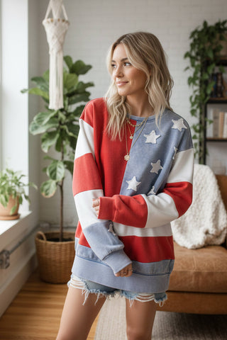 AMERICANA FLAG SWEATSHIRT