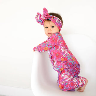 Gigi and Max - Posie RUFFLE ZIP Bamboo One Piece Floral Baby Outfit