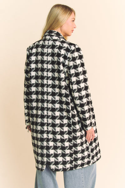 Trina Textured Tweed Double Button Coat