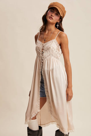 The Lace Trim Maxi Cami Top
