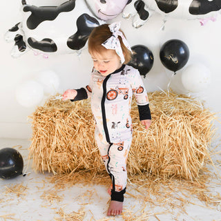 Gigi and Max - Millie Moo ZIP Bamboo Farm OnePiece 2-Way Zipper