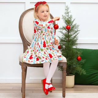 Merry Magic Girl's Christmas Bamboo Dress