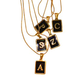 Midnight Initial Necklace