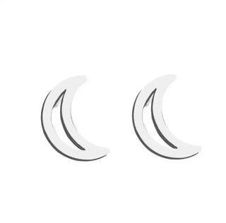 Crescent Moon Cut Out Studs