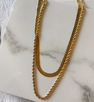 Giada Two Piece Layered Chain Necklace