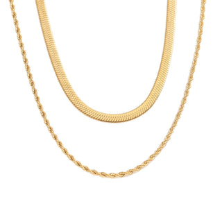 Giada Two Piece Layered Chain Necklace
