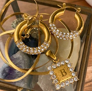 Goldie Square Initial Necklace