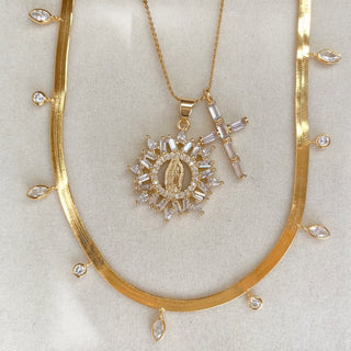 Majesty Double Charm Religious Pendant Necklace