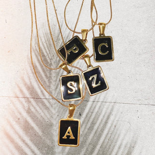 Midnight Initial Necklace