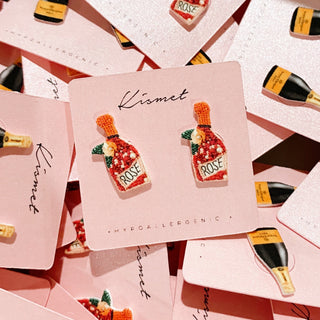 Rosé Bottle Stud Earrings