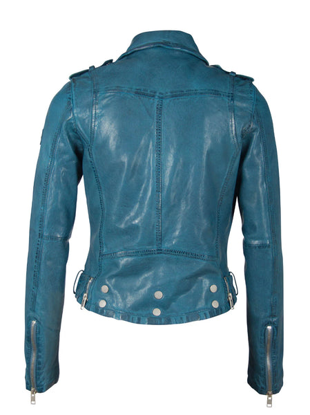 Mauritius- Wild Leather Jacket- Teal