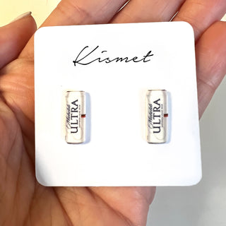 Michelob Ultra Beer Can Stud Earrings
