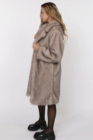 Pixie Tipped Vegan Fur Coat