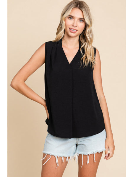 Kendall Sleevless Top- Black