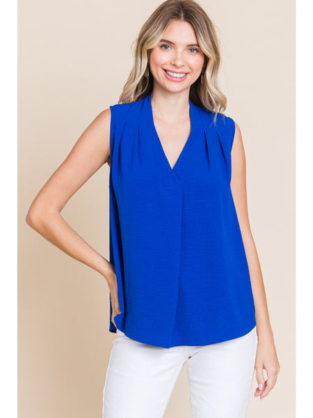 Kendall Sleevless Top- Royal Blue