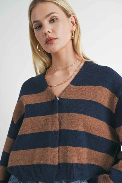 Sage The Label- Liana Bold Stripe Cardi