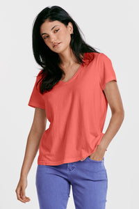 Dear John- Madelyn Short Sleeve Jersey Tee- Viva Magenta