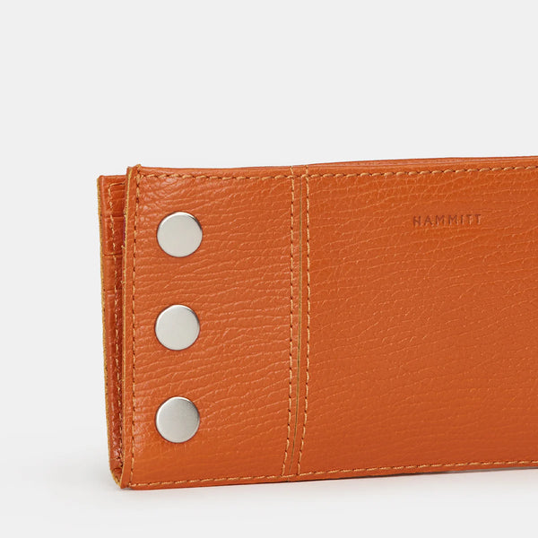 Hammitt- 110 North Wallet- Candlelight Orange/Brushed Silver