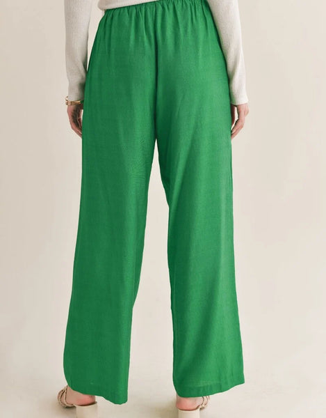 Sage The Label- No Envy Tied Waist Wide Leg Pant