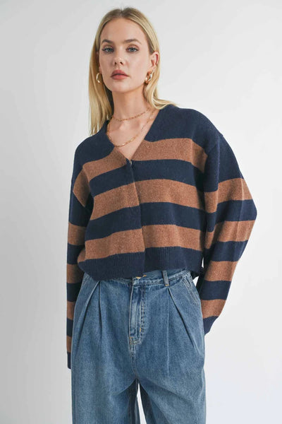 Sage The Label- Liana Bold Stripe Cardi