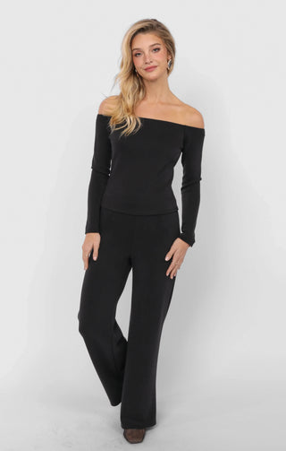 Hustle Knit Wide Leg Pant