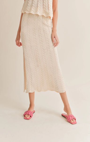 Sadie & Sage- Baby Chevron Knit Maxi Skirt