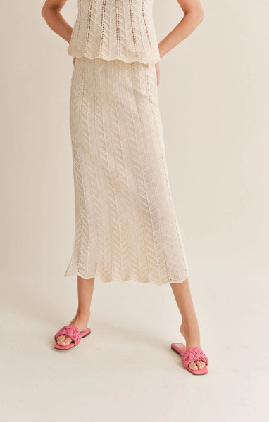 Sadie & Sage- Baby Chevron Knit Maxi Skirt