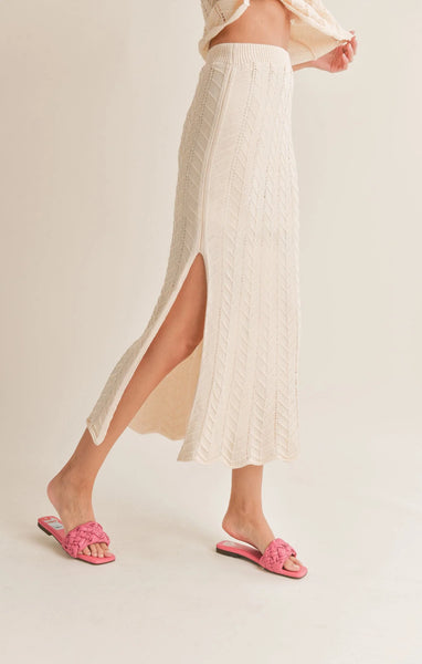 Sadie & Sage- Baby Chevron Knit Maxi Skirt