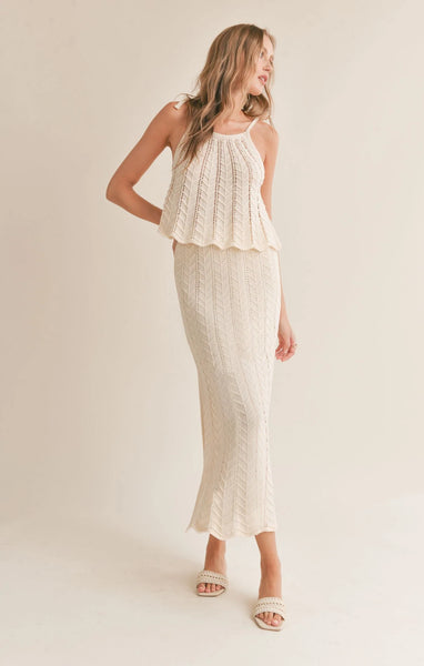 Sadie & Sage- Baby Chevron Knit Maxi Skirt