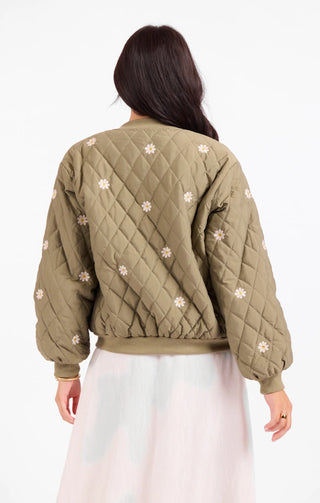 Painted Wish Quilted Bomber Jacket