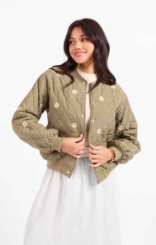 Painted Wish Quilted Bomber Jacket