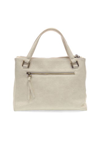 Ivory Shawna Triple Zip Satchel Crossbody