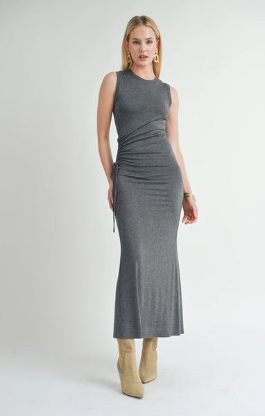 Time Alone Side Ruched Maxi Dress