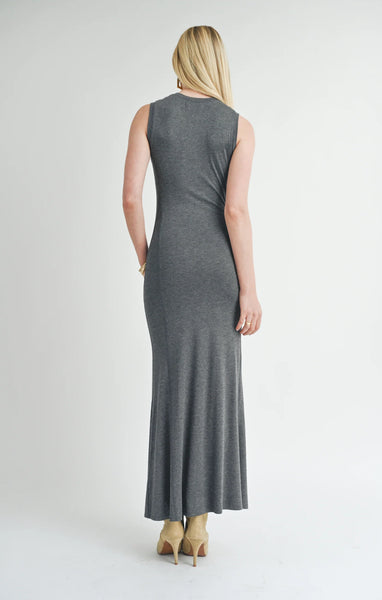 Time Alone Side Ruched Maxi Dress