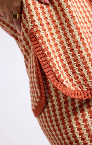 Through The Canyons Tie Front Sweater Top