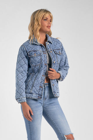 Elan-Quilted Denim Jacket