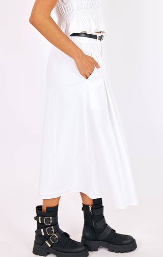 STL CENTRAL PARK MIDI SKIRT W BELT