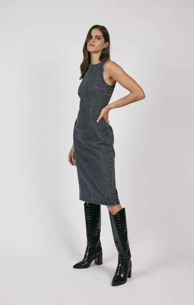 Sage The Label- Transformative Denim Midi Dress