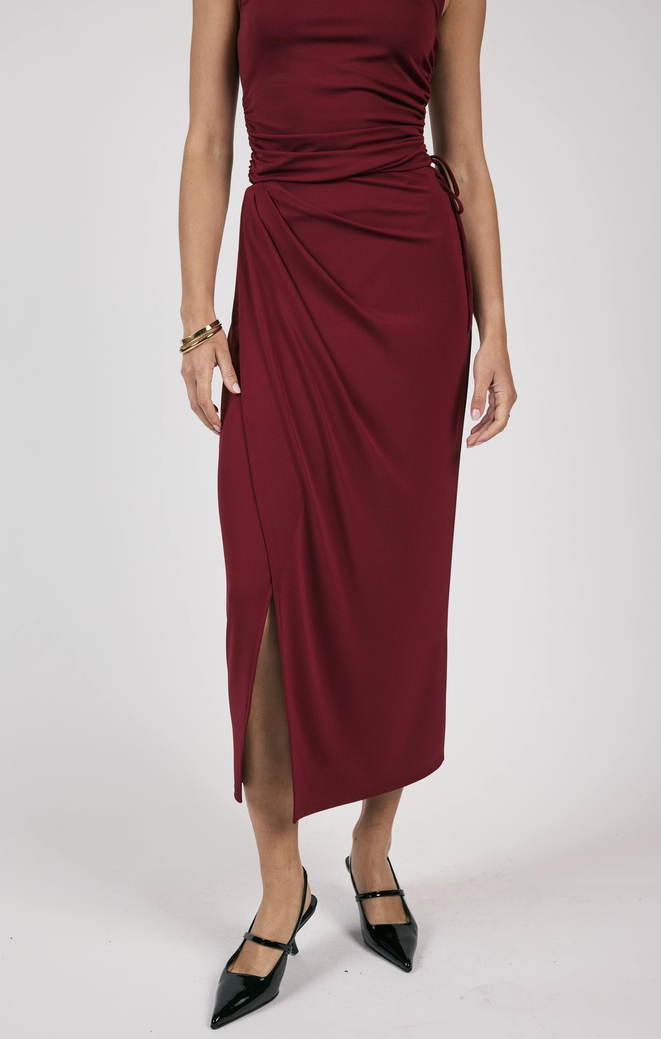 Sage The Label-Fiery Spirit Pleated Overlap Skirt