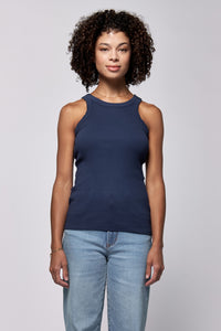 Dear John- Tamia Racerback Tank- Black Iris