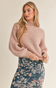 Sage The Label-Malory Mock Neck Sweater