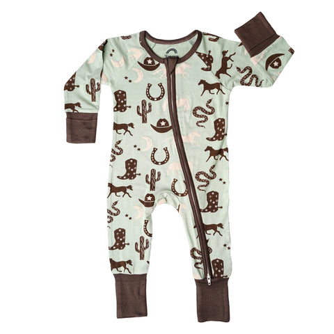 Emerson and Friends - Giddyup Western Bamboo Pajamas Baby Romper Baby Clothes