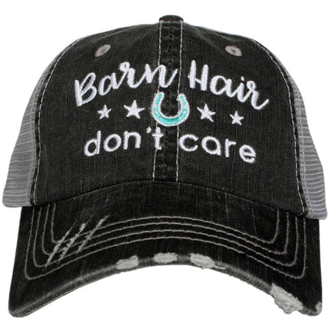 Hat- Barn Hair Don't Care with Stars Trucker Hat