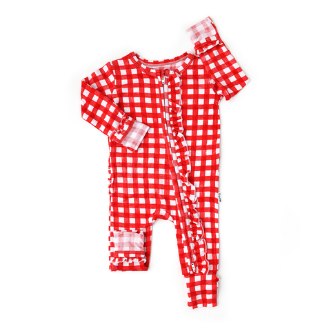 Gigi and Max - Frost Red Gingham RUFFLE